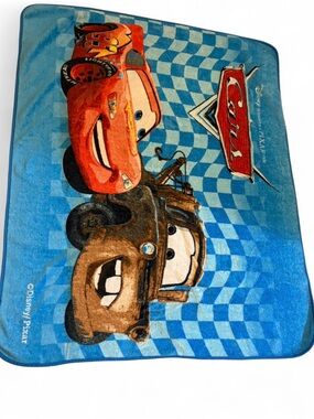 Disney Pixar Cars Fleece Throw Lightning McQueen Mater 58x45 Blanket